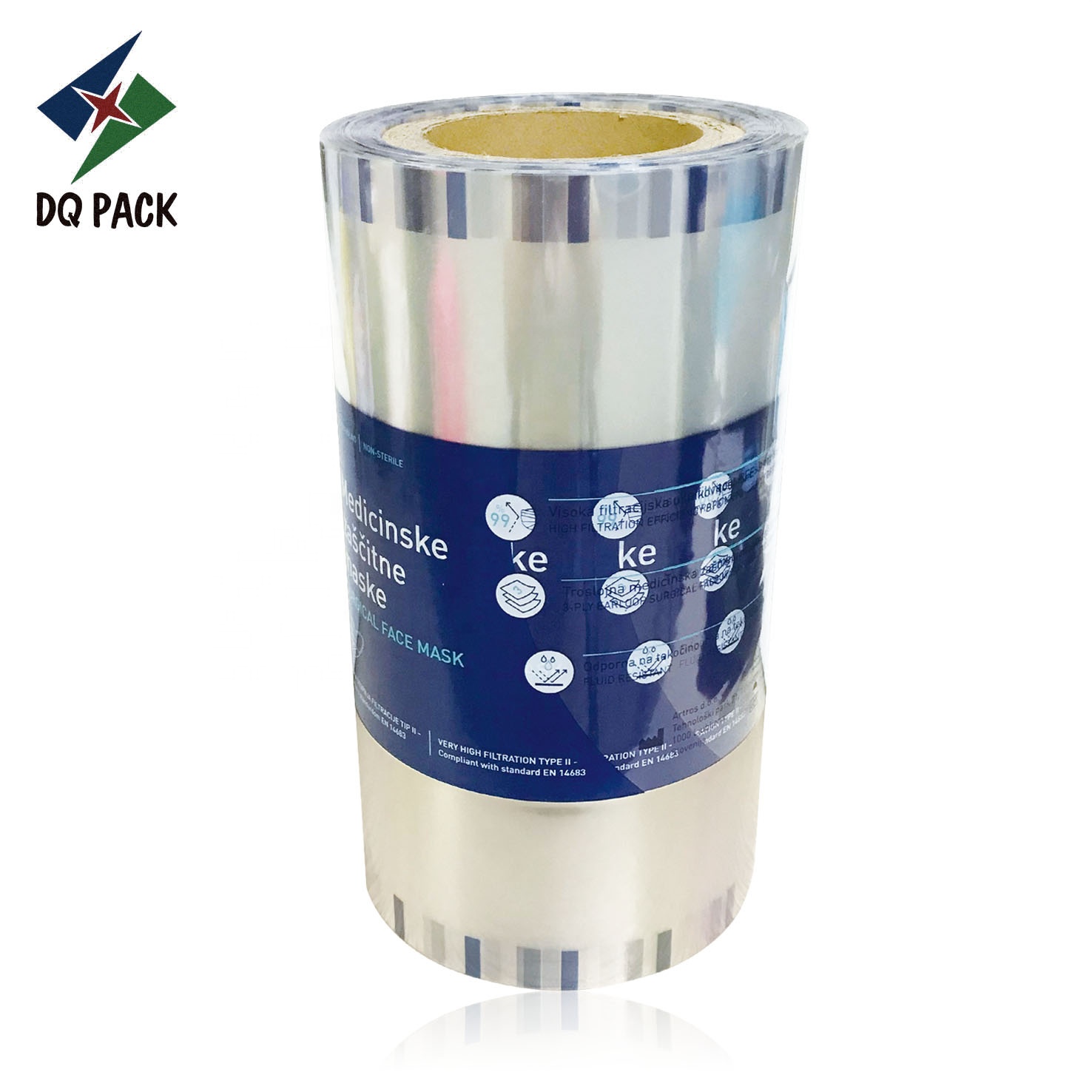DQ PACK Hot Sale Custom Printing Heat Seal Transparent BOPP Masky Roll Film