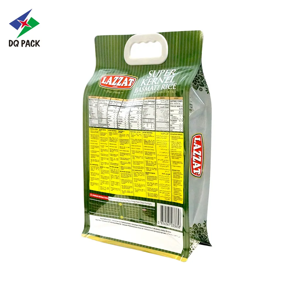 Factory Price Laminated Moisture Proof Rice Packaging Bags with Handle