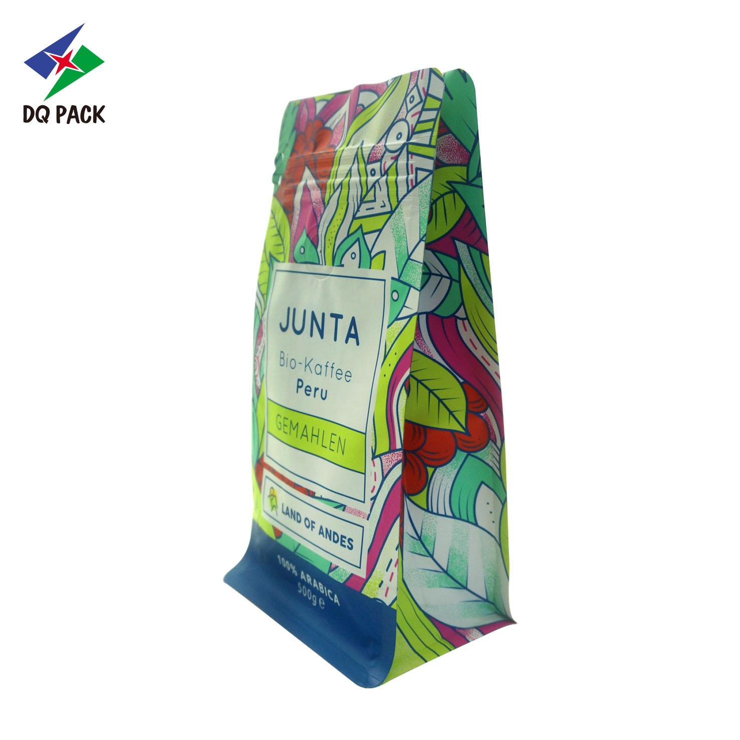 China Supplier Custom Plastic Stand Up Pouch Coffee Packaging Resealable custom zipper top bag