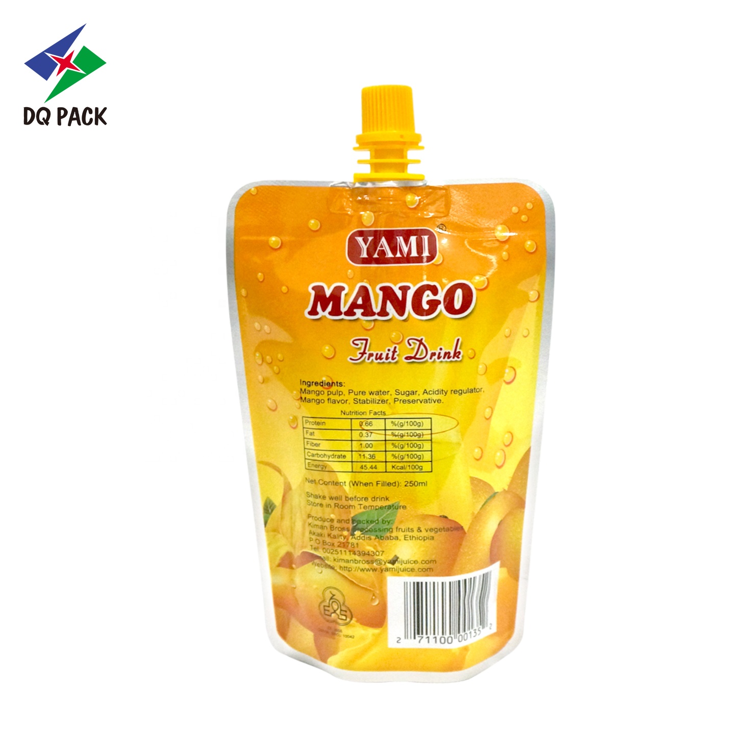 DQ PACK Custom Reusable Food Stand up  Spout Pouch Bag For Juice Bverage   Drink Liquid  Packaging