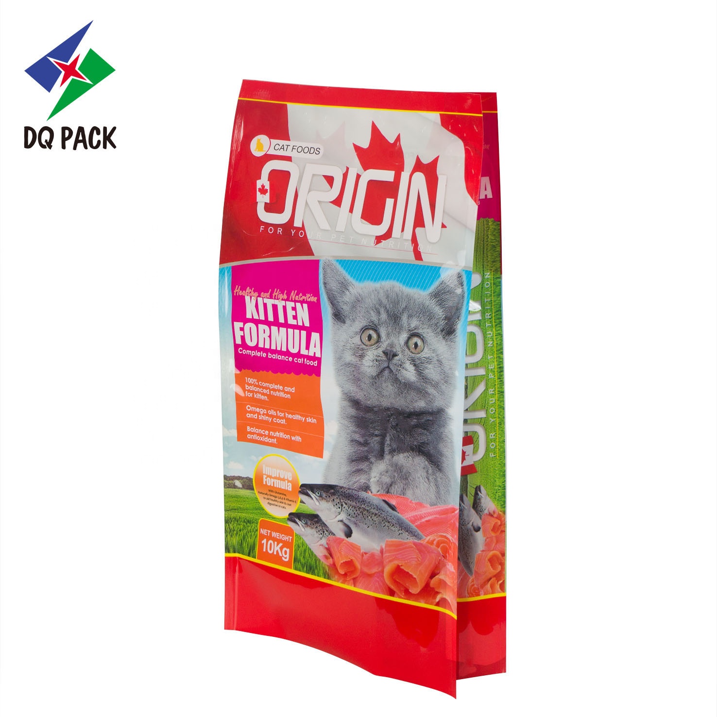 DQ PACK 4 side seal bag pet food pouch packaging bags