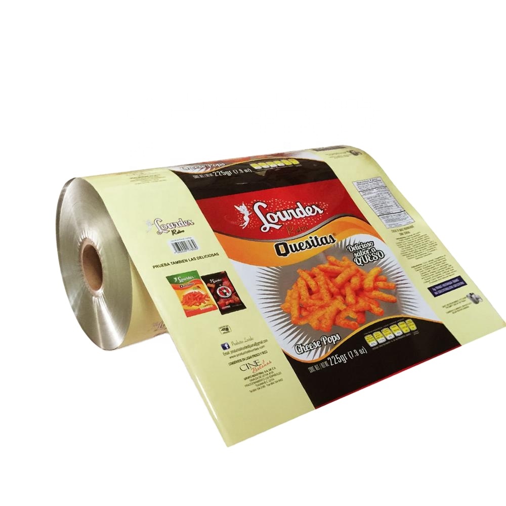DQ PACK Cheese Pops Metalized Packaging Film Roll Stock BOPP VMCPP Customized Design Printing Laminated Packaging Film