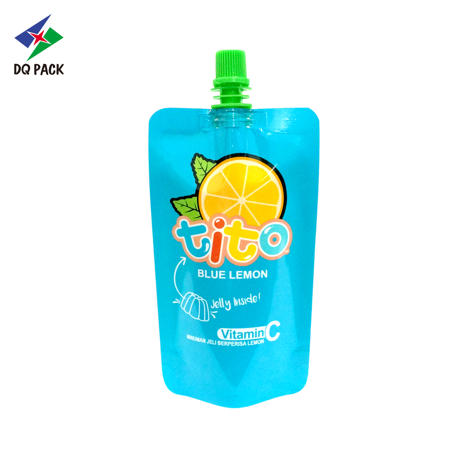 PP PET AL Custom Printed Plastic Stand Up Packaging Pouch Spout Bag Corner Spout for Drink Juice Beverage Automatic Packing