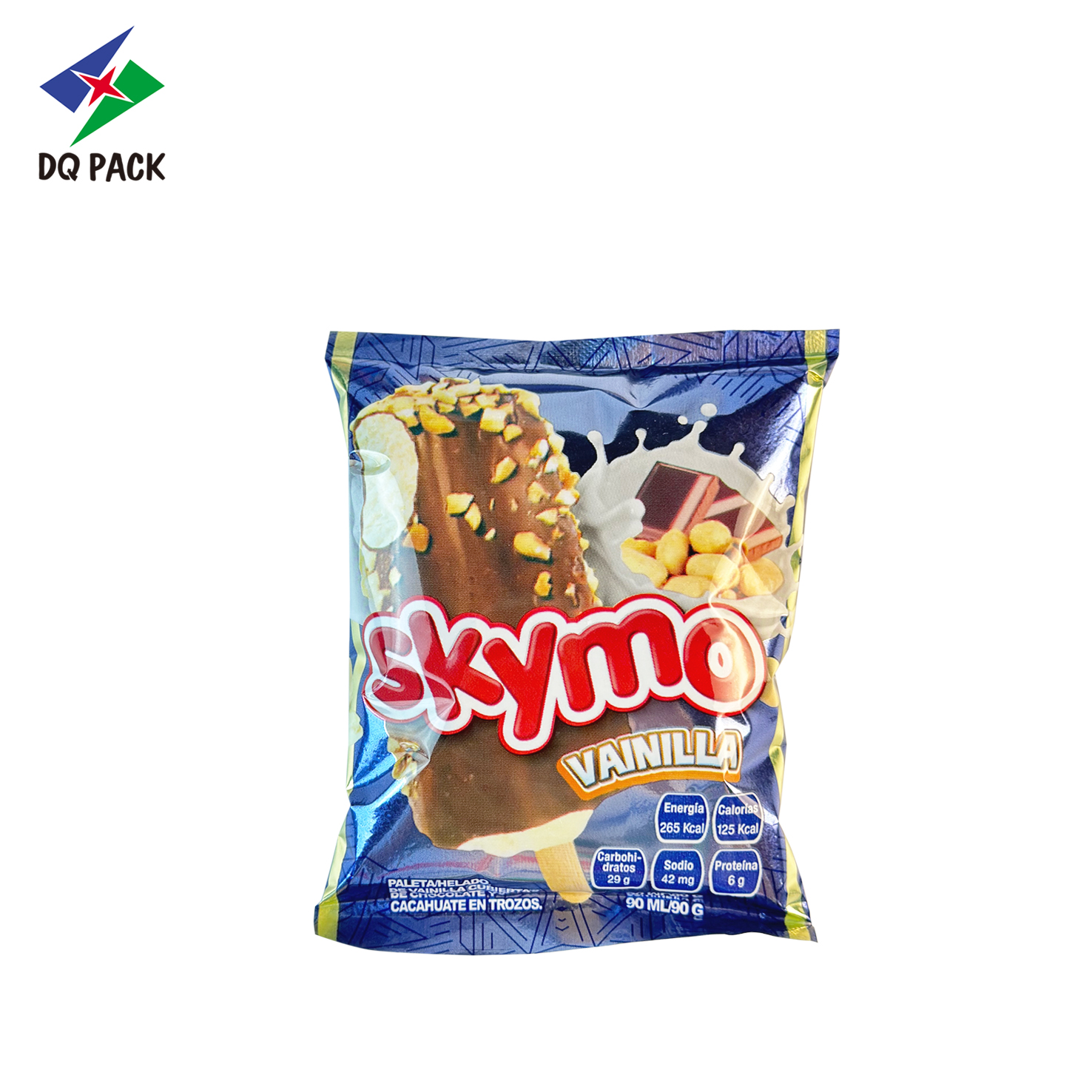 DQ PACK Custom Printed Food grade Plastic Roll Film Ice cream Popsicle Roll Wrapper Film