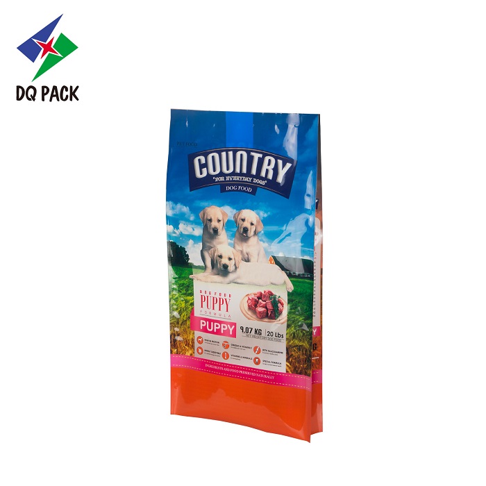 DQ PACK Flexible packaging plastic pouch four side seal bag pet food bag