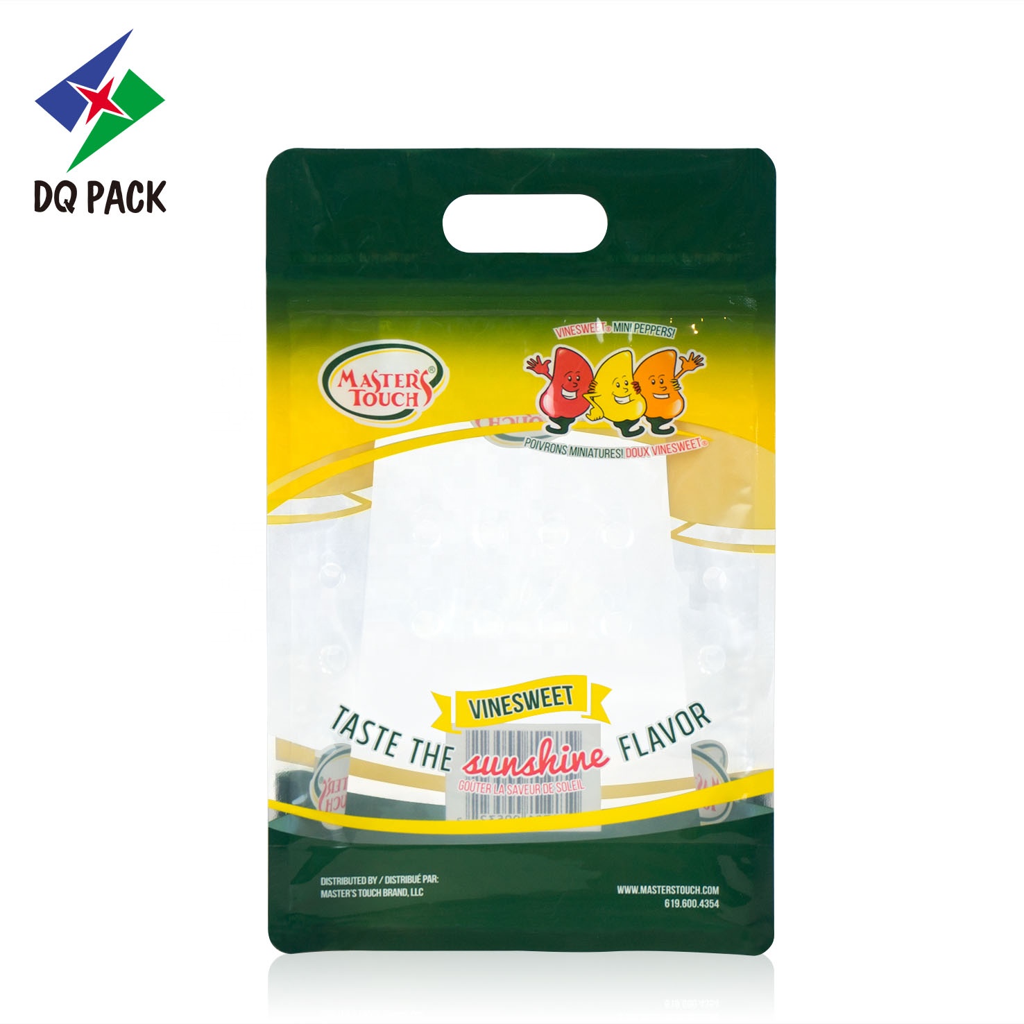 DQ PACK china factory price resealable  plastic packaging fruit vent bag