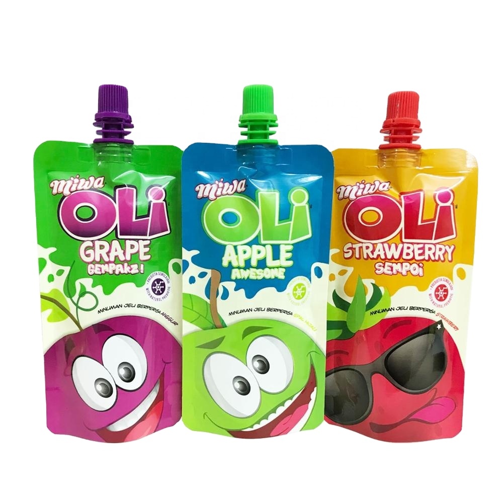DQ PACK customized stand up doypack for juice packaging liquid pouch