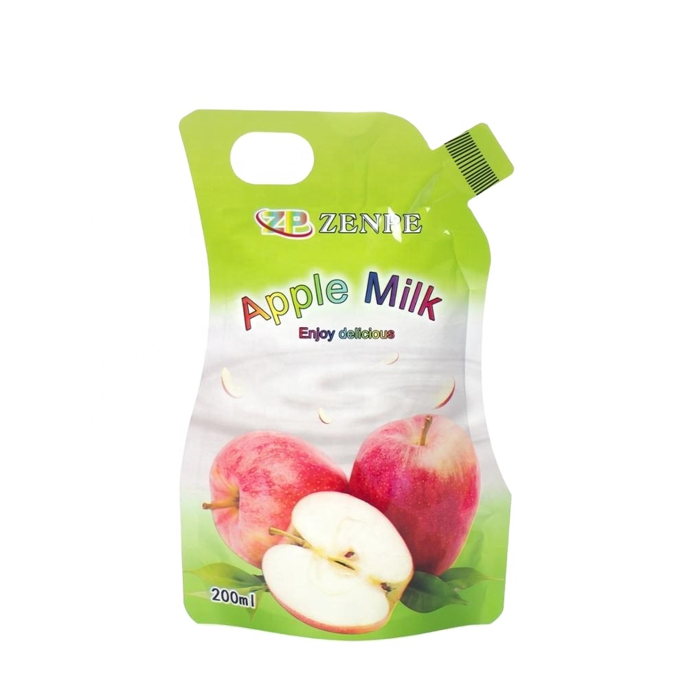 Custom print juice pouch injection plastic fruit juice packaging bag