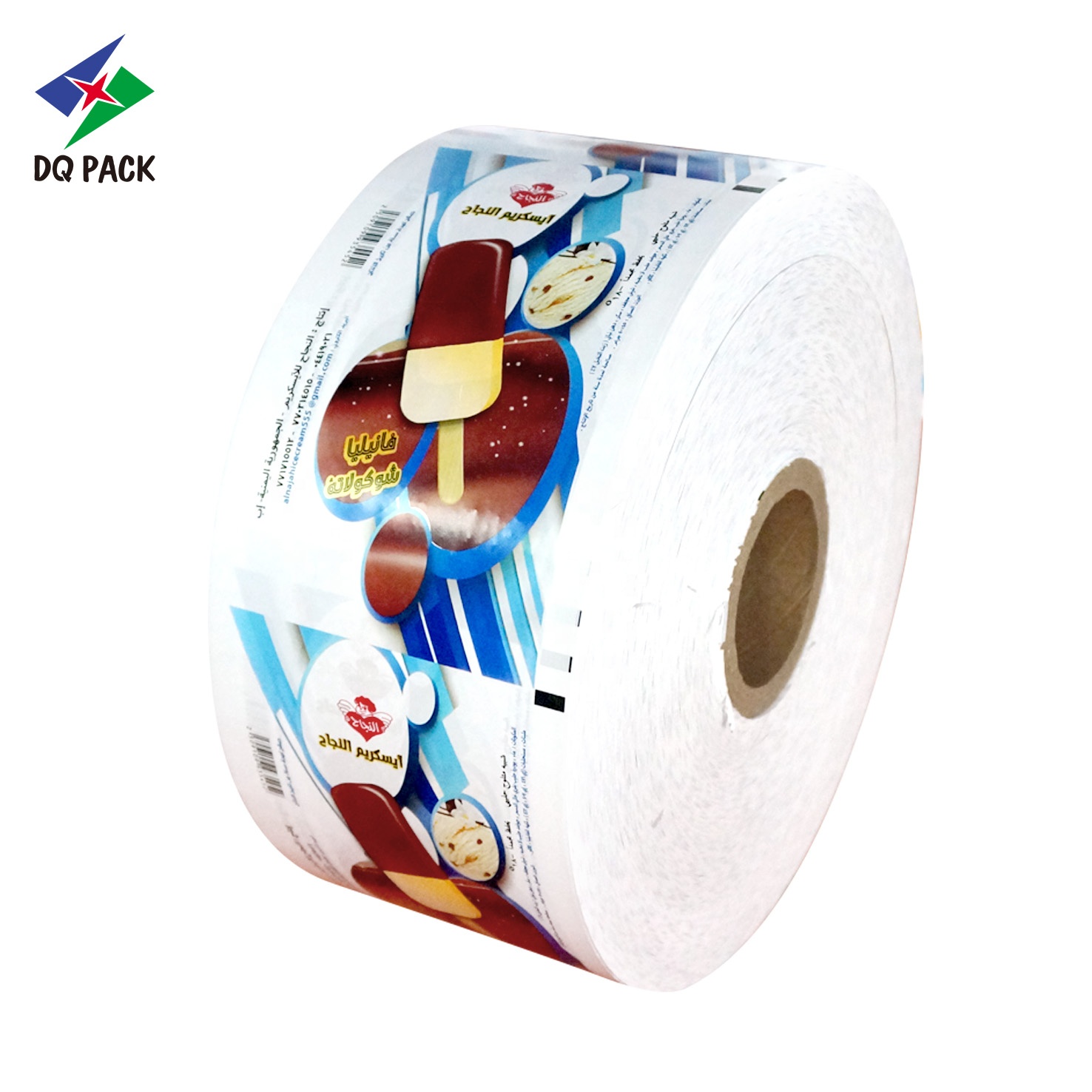 DQ PACK New Arrival Surface Printing Pearl BOPP Plastic Laminated Film For Ice Cream