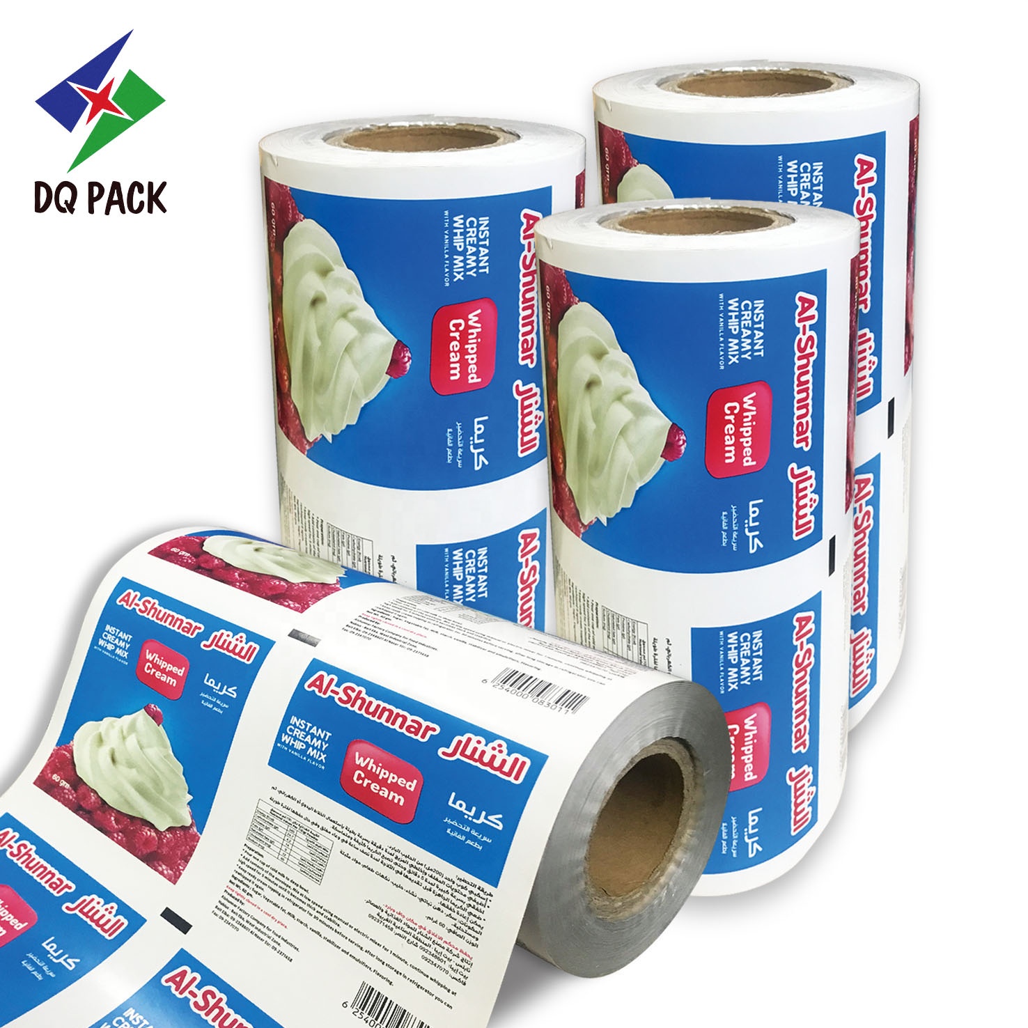 DQ PACK Custom Printed BOPP/CPP Ice Cream Popsicle Packaging Film Laminating Metalized Aluminized Film Roll