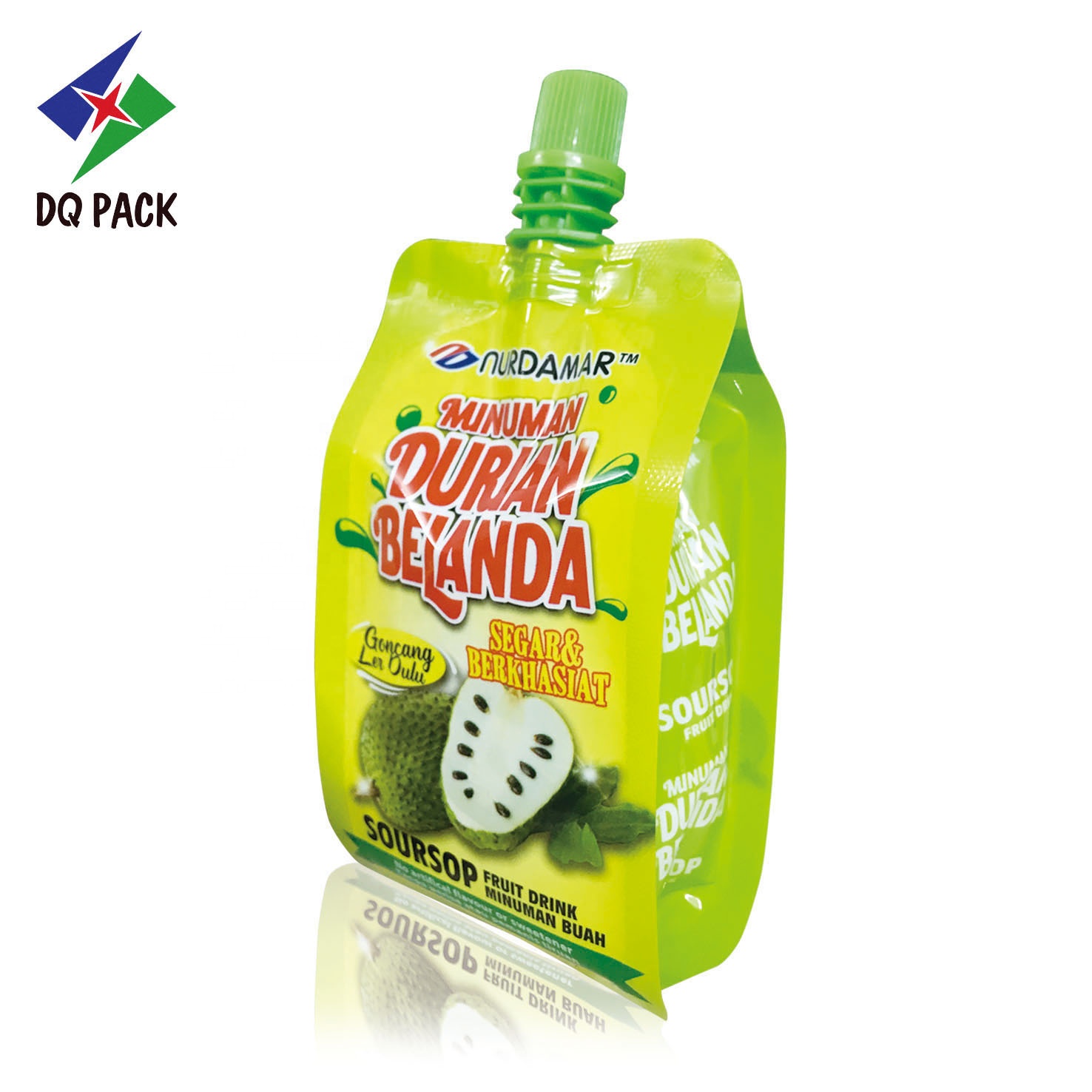 DQ PACK Custom Printed Juice Plastic Packaging Nozzle Baby Food Squeeze Bag Side Gusset Spout Pouch
