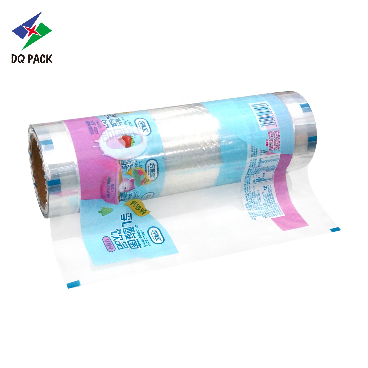 DQ PACK yogurt beverage heat shrink china POF/ PVC shrink sleeve film