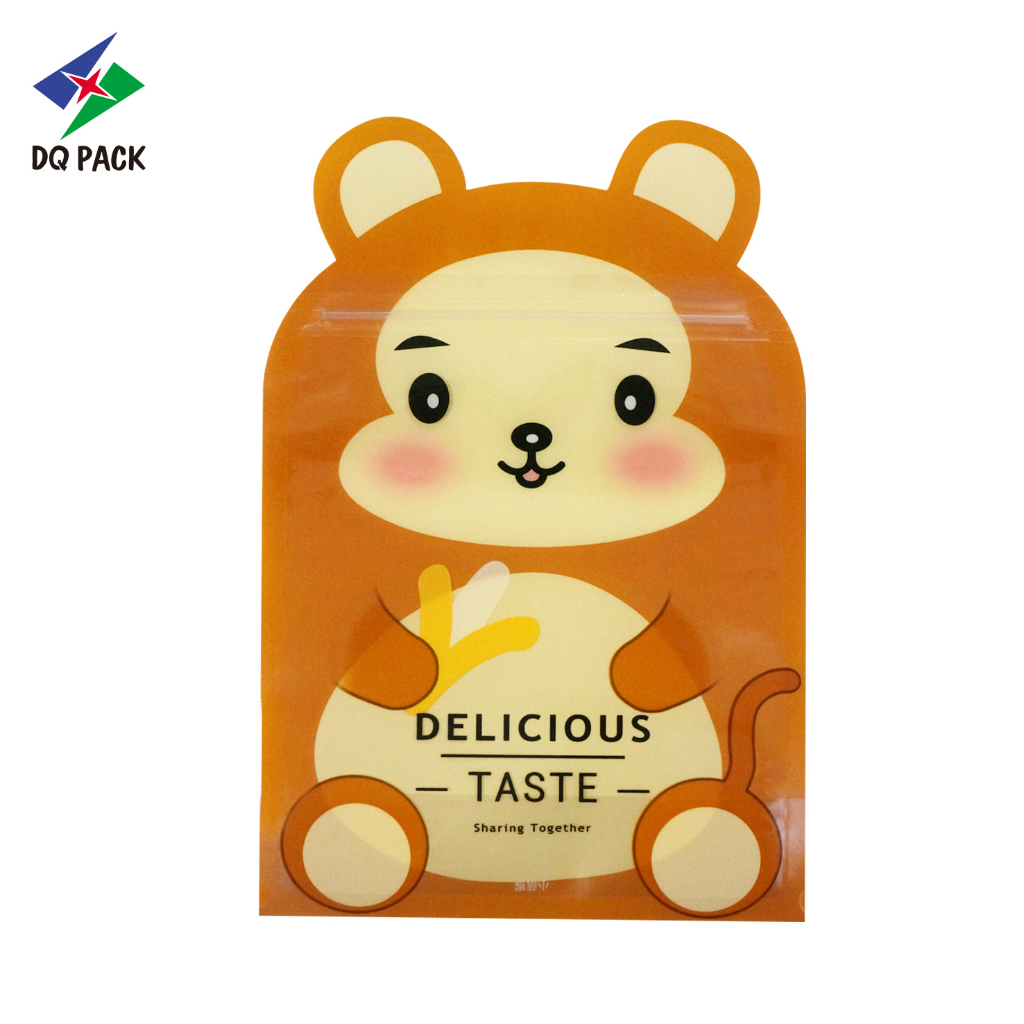 DQ PACK Heat Seal Custom Printing Special Shape Christmas Candy Packaging Bag