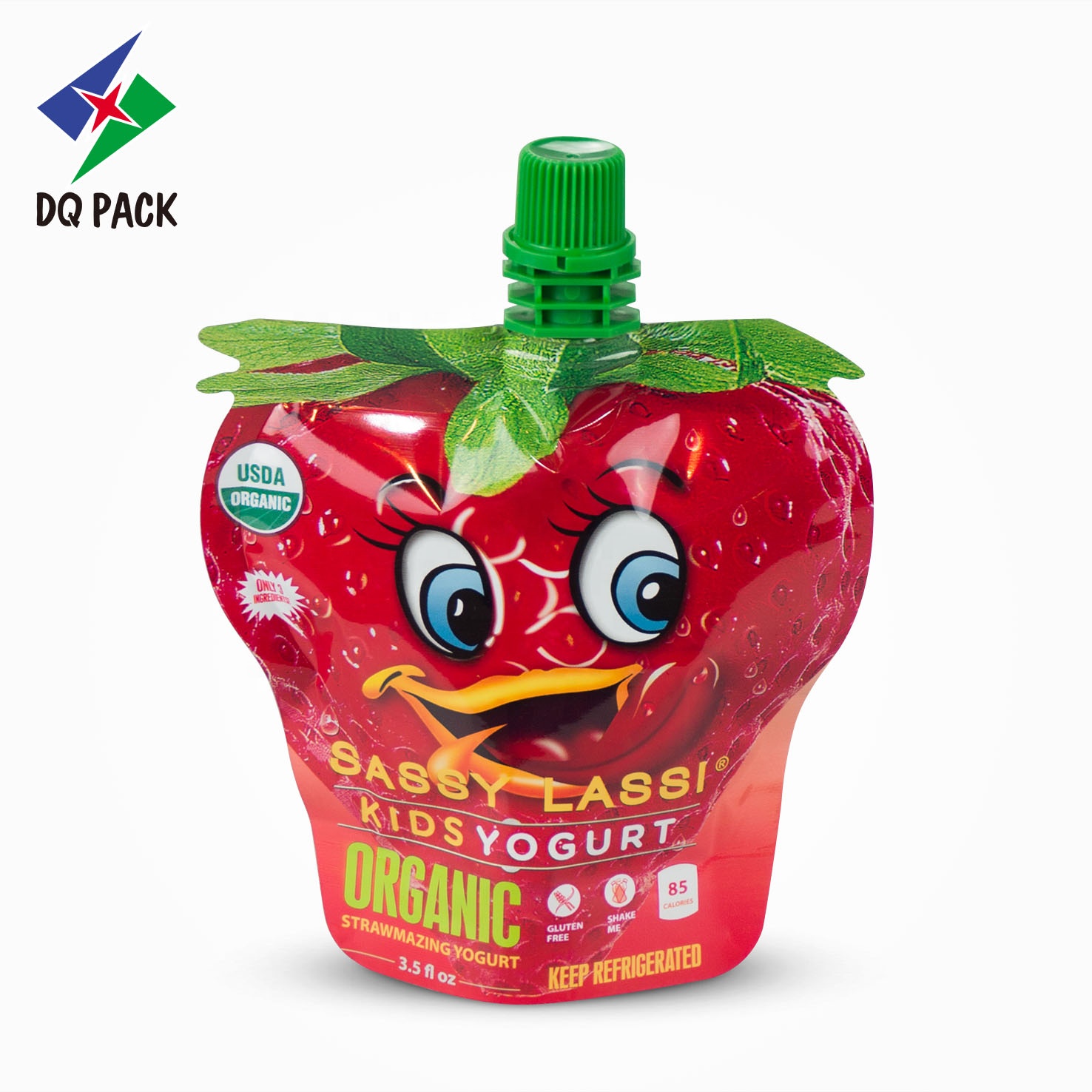 Customized printing 120ml/150ml stand up shape pouch Cherry Liquid Candy plastic pouch