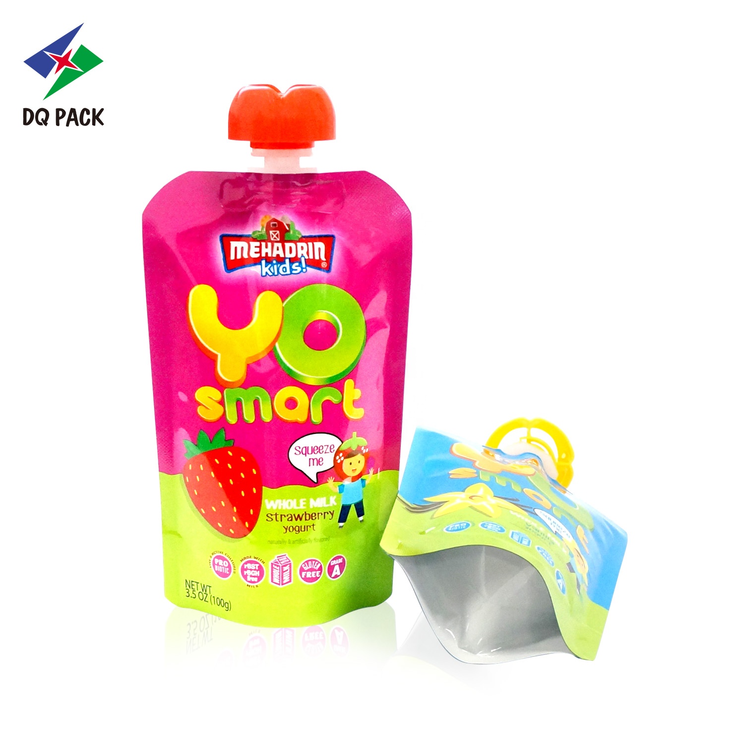 DQ PACK baby food aluminum foil PP doypack with gualapack spout packaging bag supplier