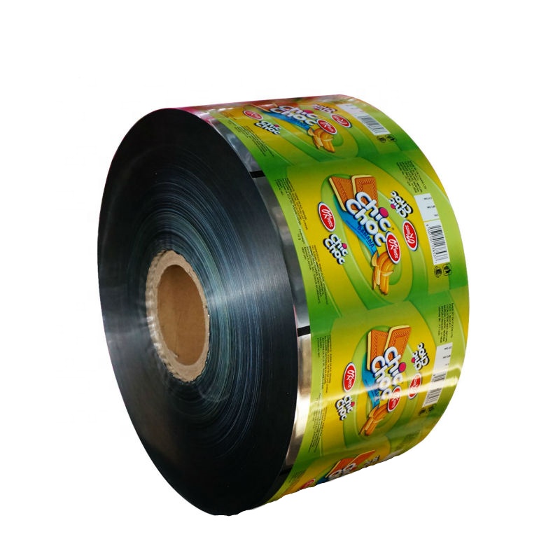 DQ PACK puffed food with metal effect printing foil roll film packing