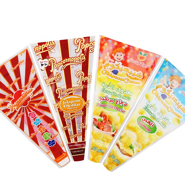 DQ PACK Flexible Packaging Pouch Popcorn candy  packaging bag Special Shape Bag Food Packaging