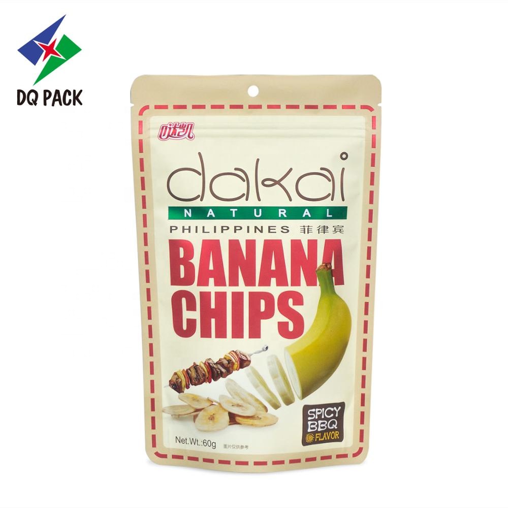 DQ PACK Super Factory custom printed stand up pouch doypack zip lock bag  for chips packaging