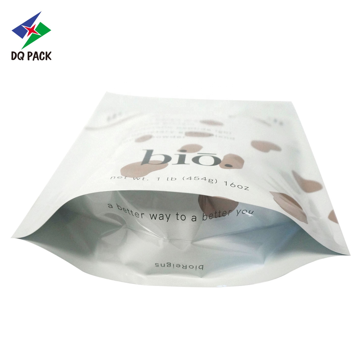 China supplier rice packaging bag with zipper stand up pouch with resealable zipper Food Packaging Bag