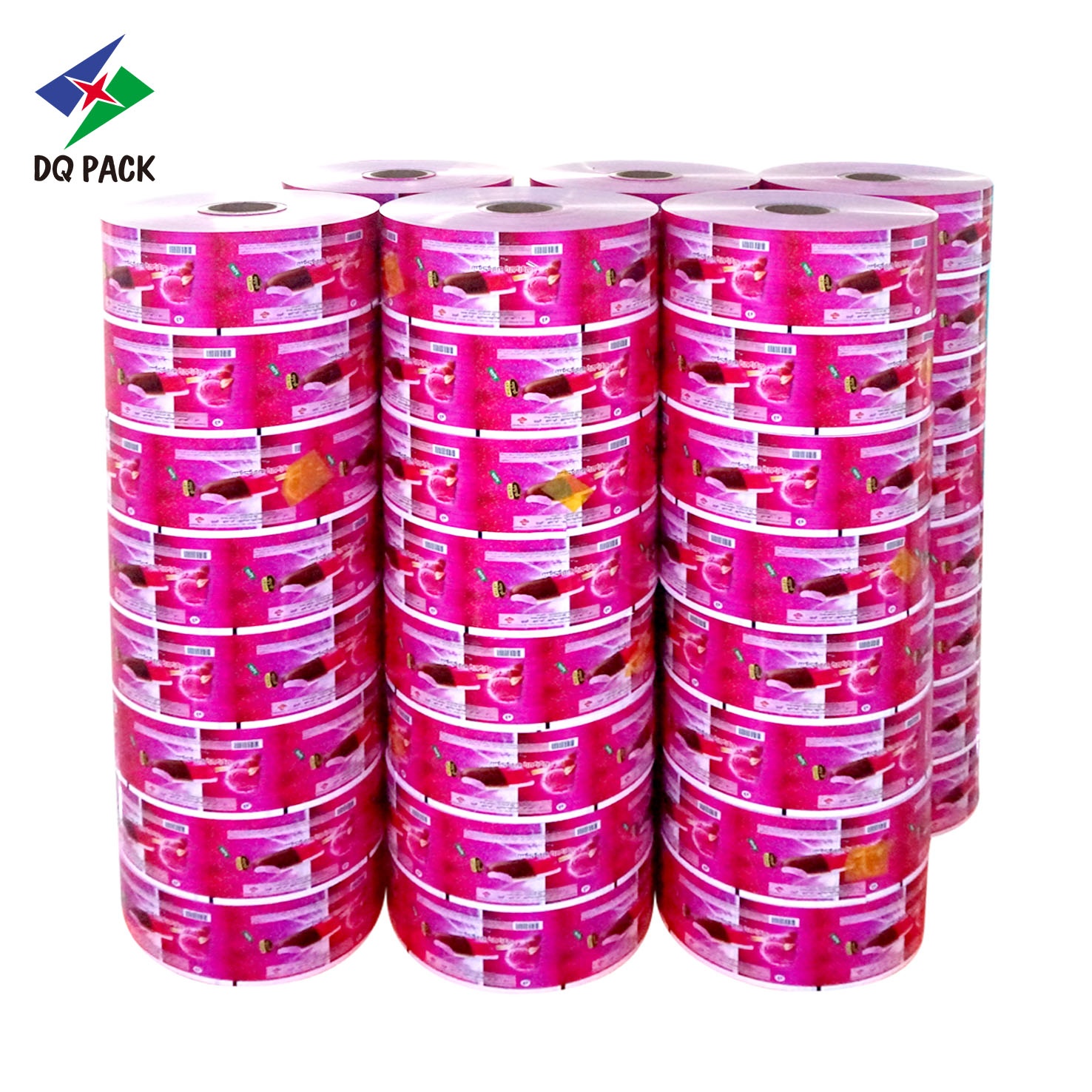 DQ PACK China Food OPP CPP Laminated Biscuit Potato Chips Bag Packaging Film Roll For Candy Packaging
