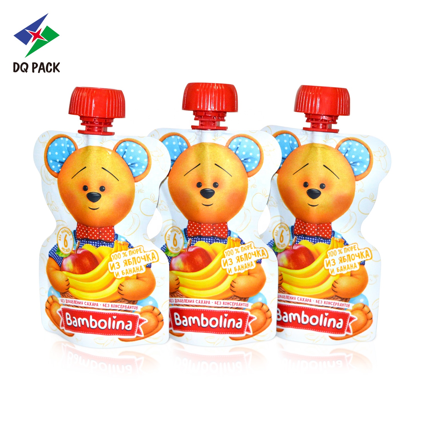 DQ PACK Custom Plastic Packaging Pouch Baby Food Fruit Puree Juice Beverage Drink Packaging Bag Stand up Spout Pouch Bag