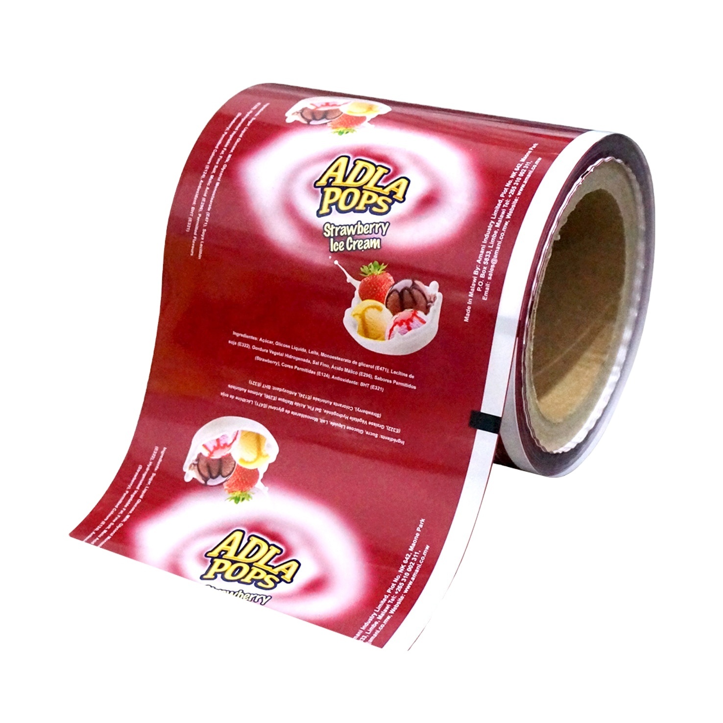 Guangdong flexible Transparent potato chips packaging film roll food grade plastic film roll for snack packaging