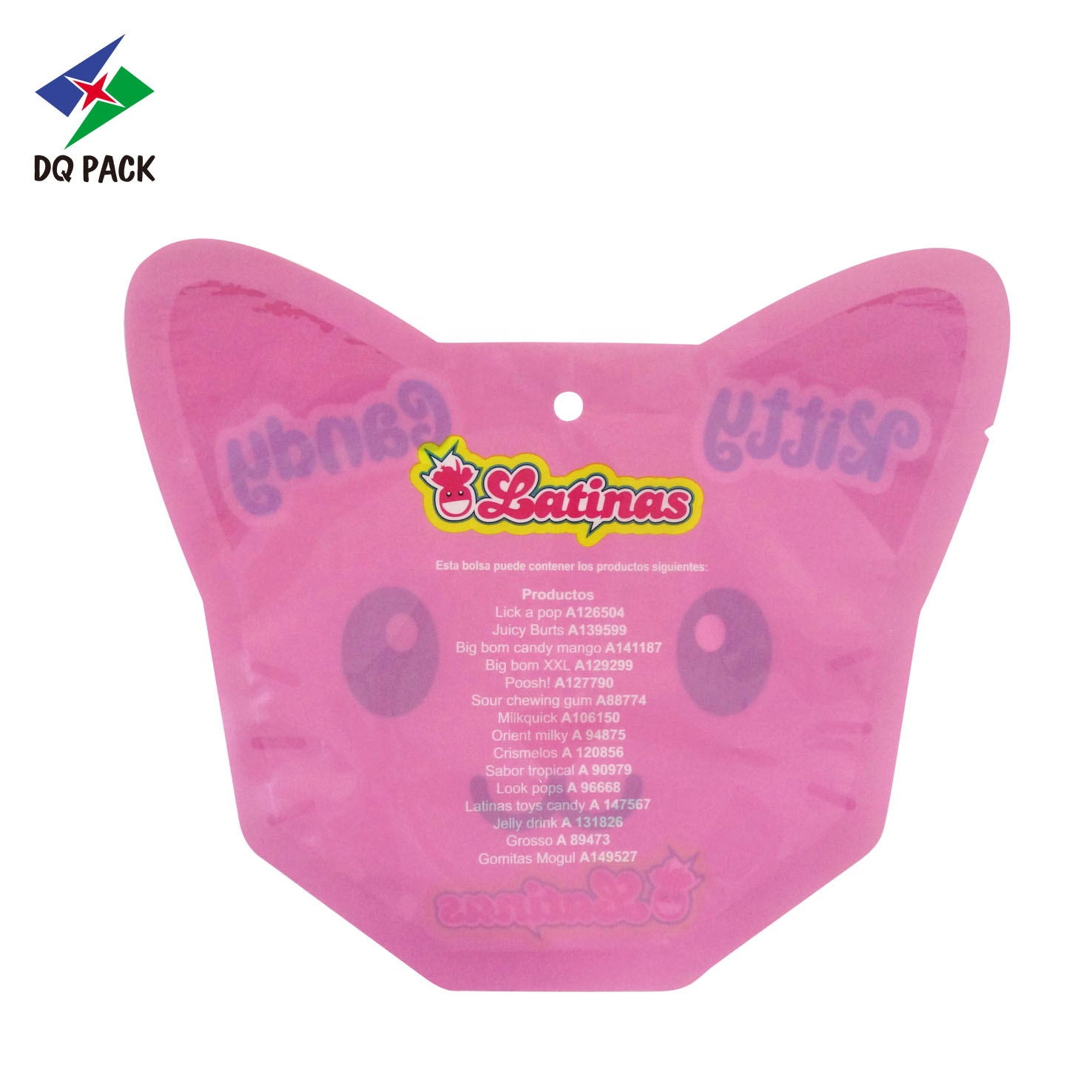 DQ PACK Heat Seal Custom Printing Special Shape Christmas Candy Packaging Bag