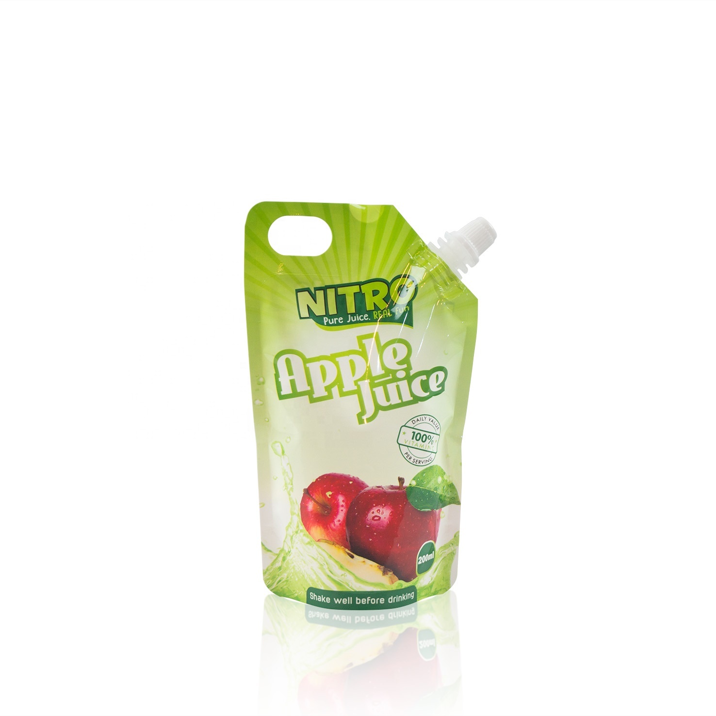 Customized jelly pouch Stand Up Pouch with corner Spout for Liquid Packaging bag plastic pouch