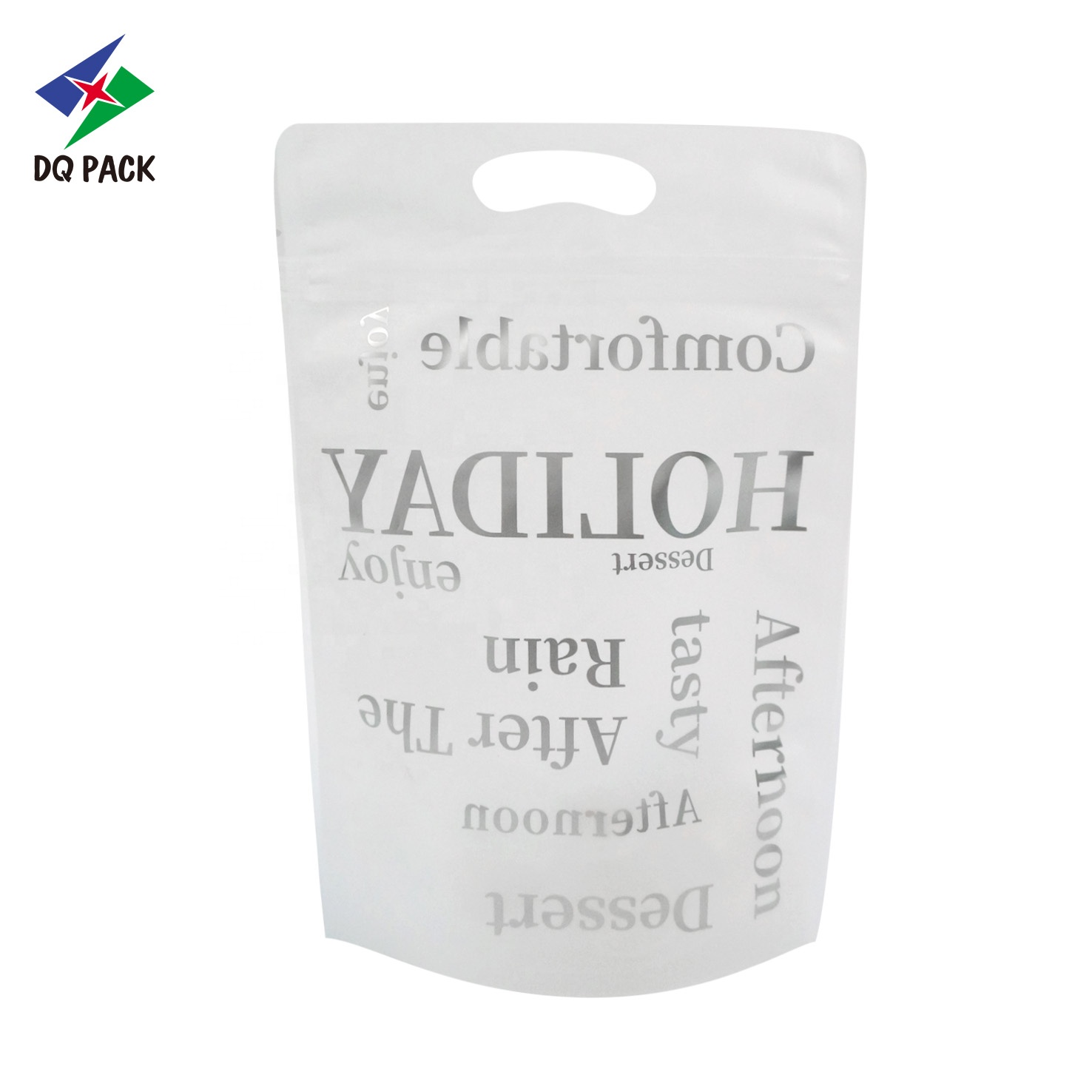 China supplier rice packaging bag with zipper stand up pouch with resealable zipper Food Packaging Bag