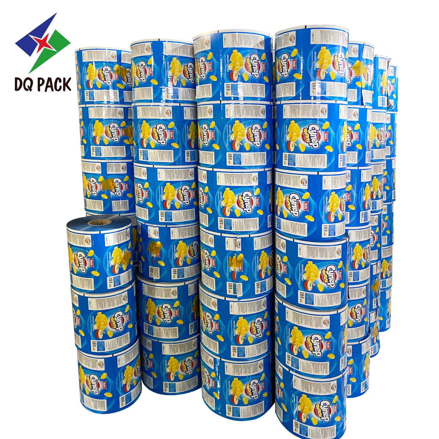 DQ PACK Food grade Plastic Roll Cookie Opp Snack Packaging Bag Sachet Bag Wrapper  Film Roll Stock