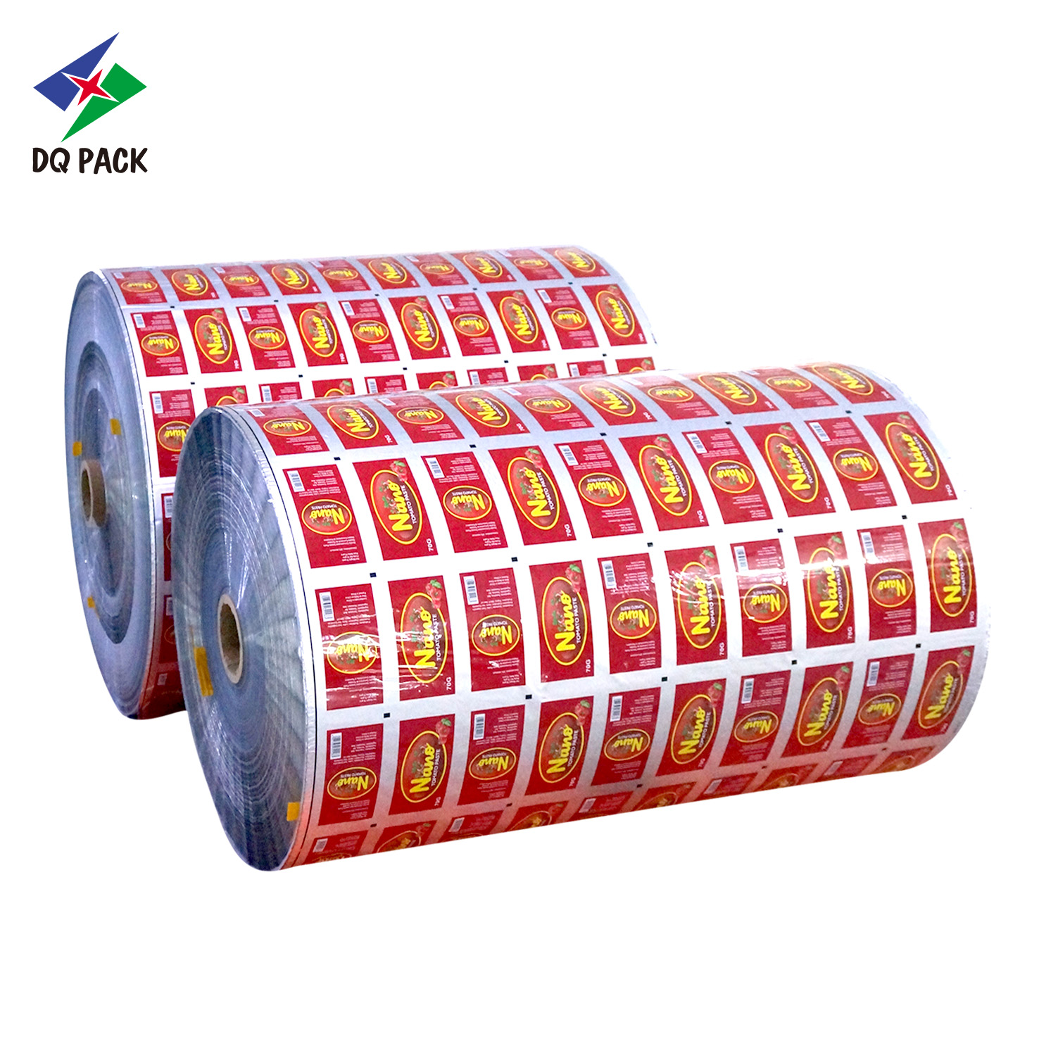 Plastic Printed PE PET Food Grade Aluminum Foil Flexible Packaging Laminated Packing Pouch Bag Tomato Paste Roll Film