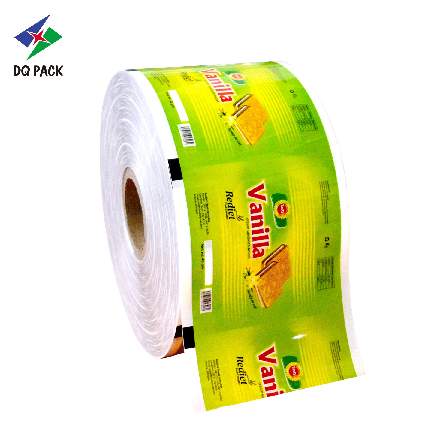 Plastic Film sachet Ice Cream rolls Moisture-Proof Laminating Roll Film for Chocolate biscuit oreo cookies biscuit