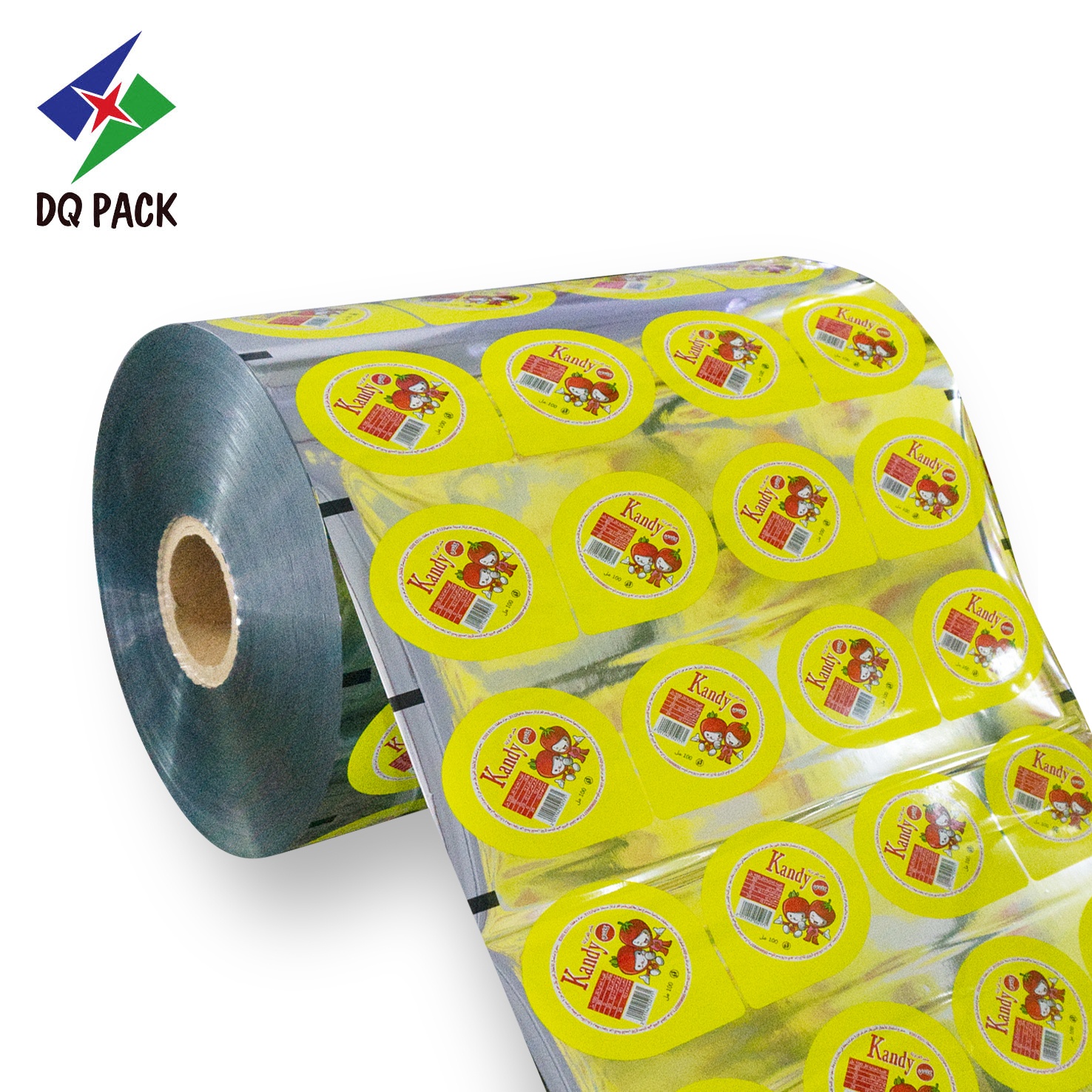 DQ PACK Custom Printed Food Grade Roll Film Cup Sealing Film for PP PS Cup Jelly Juice Butter packaging