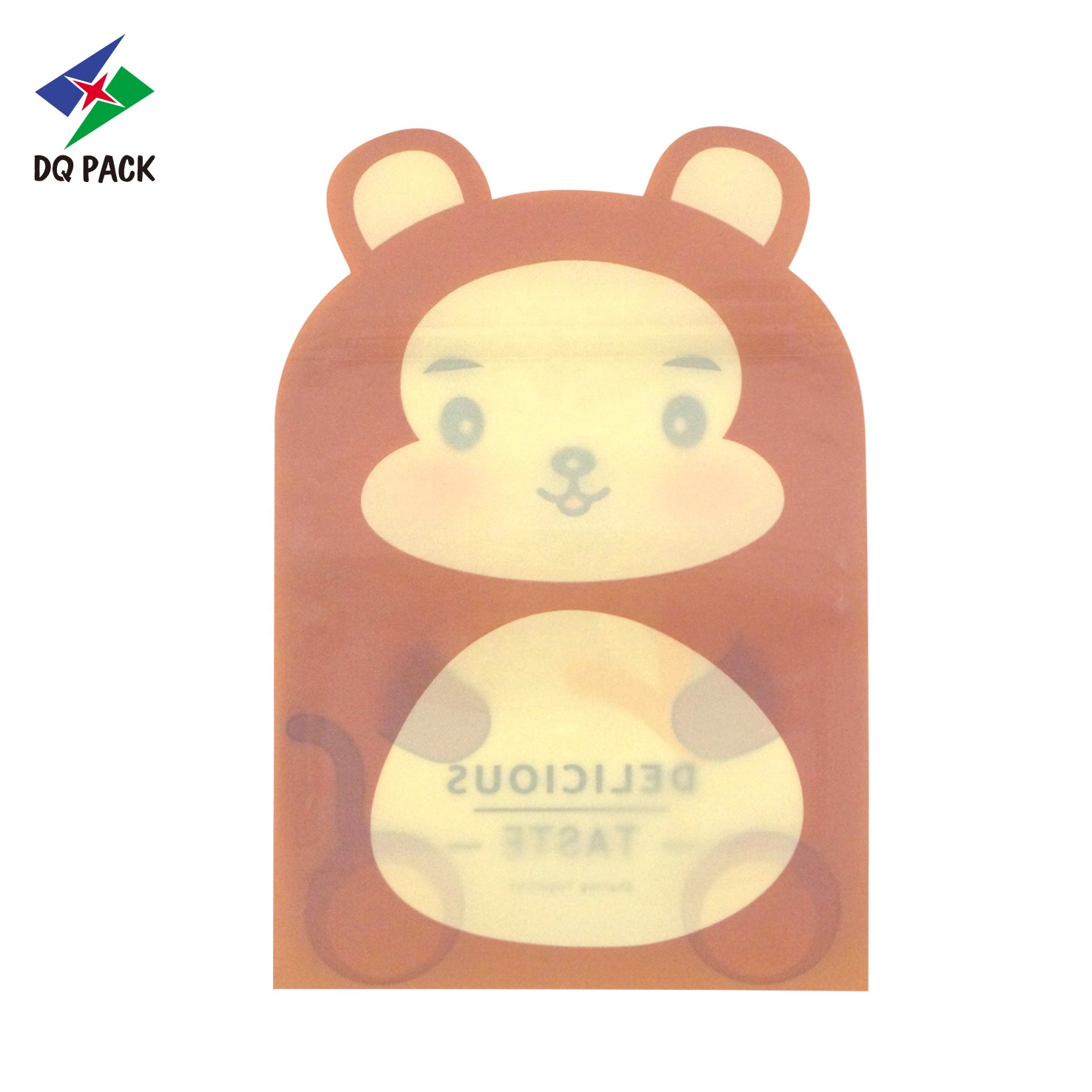 DQ PACK Heat Seal Custom Printing Special Shape Christmas Candy Packaging Bag