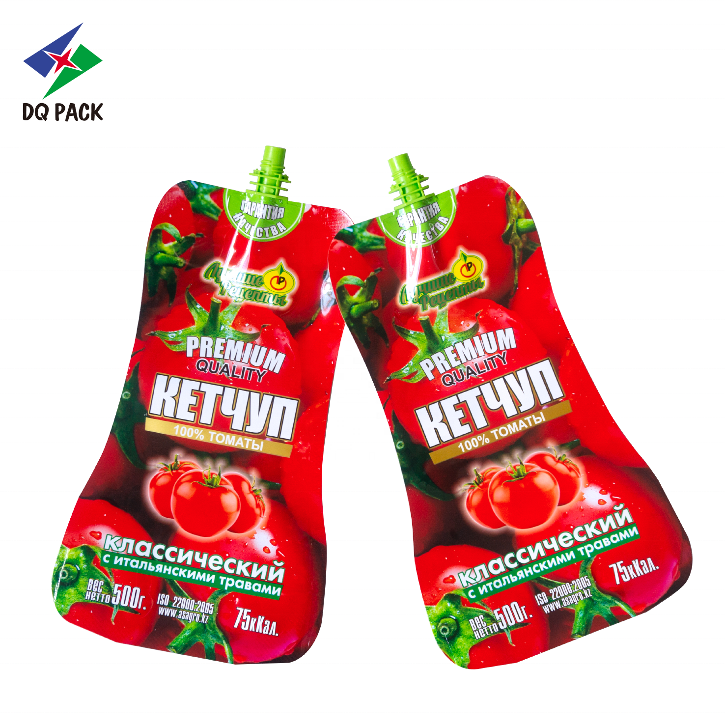 DQ PACK Wholesale Ketchup Plastic Packaging Bag Stand up Spout Pouch For Tomato Sauce