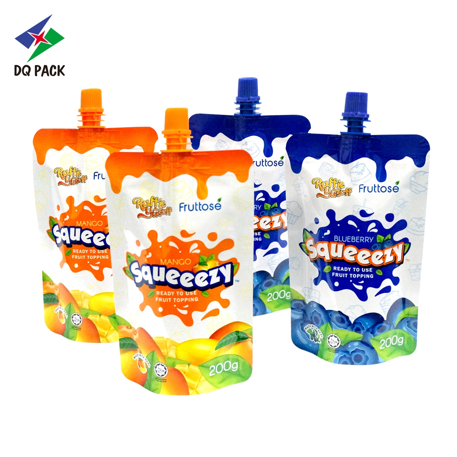 DQ PACK Flexible Packaging Baby Food  Stand up Pouch with Spout for water Yogurt Packaging Doypack