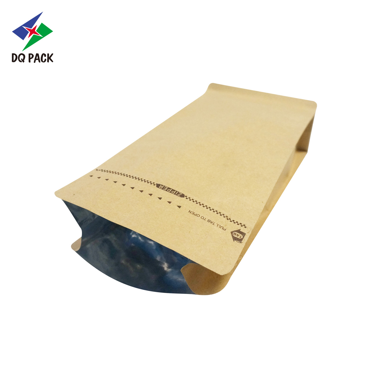 DQ PACK Custom Printed Wholesale Kraft Paper Bag Stand Up Pouch With Zipper