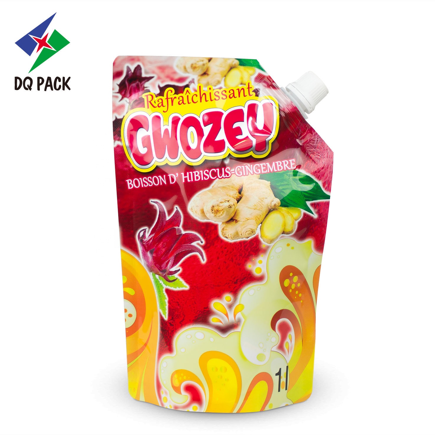 DQ PACK Custom Printed  Sauce Corne Nozzle Pouch  Food Packaging Stand Up Spout Pouch Bag
