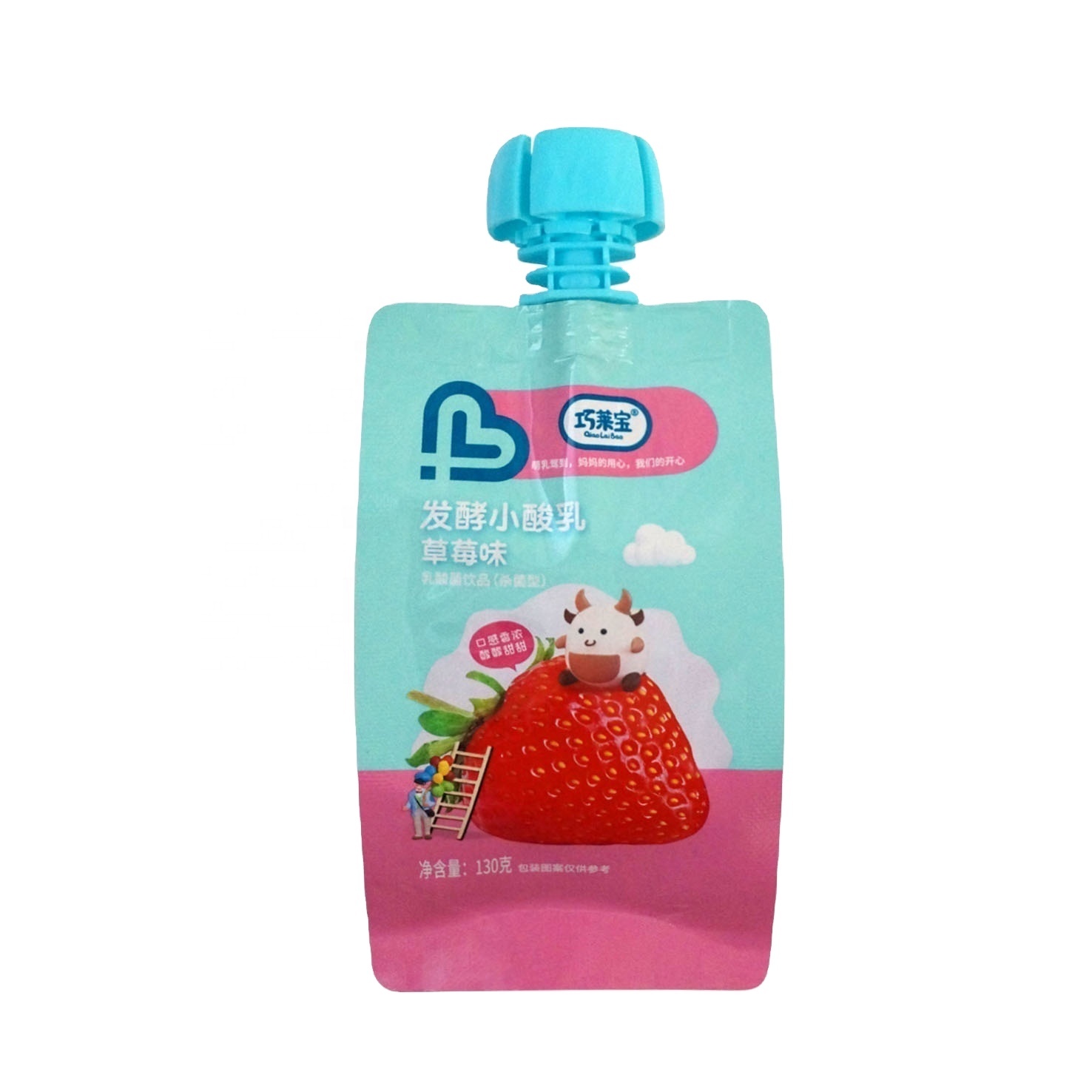 Flexible Packaging Printing Plastic Stand up Pouch with Spout  for fruit puree