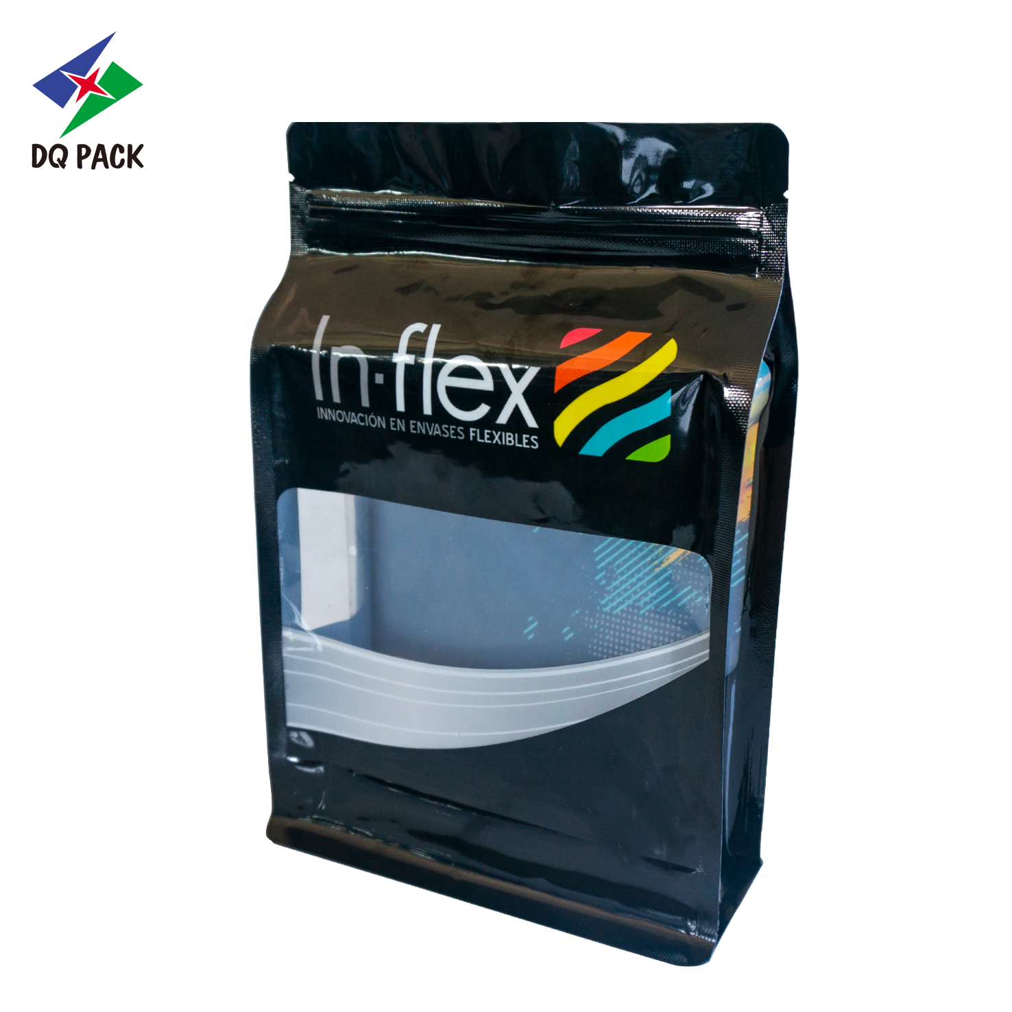 DQ PACK OEM Plastic Mylar Bag Square Flat Bottom Pouch Bag Doypack food snack chocolate packaging