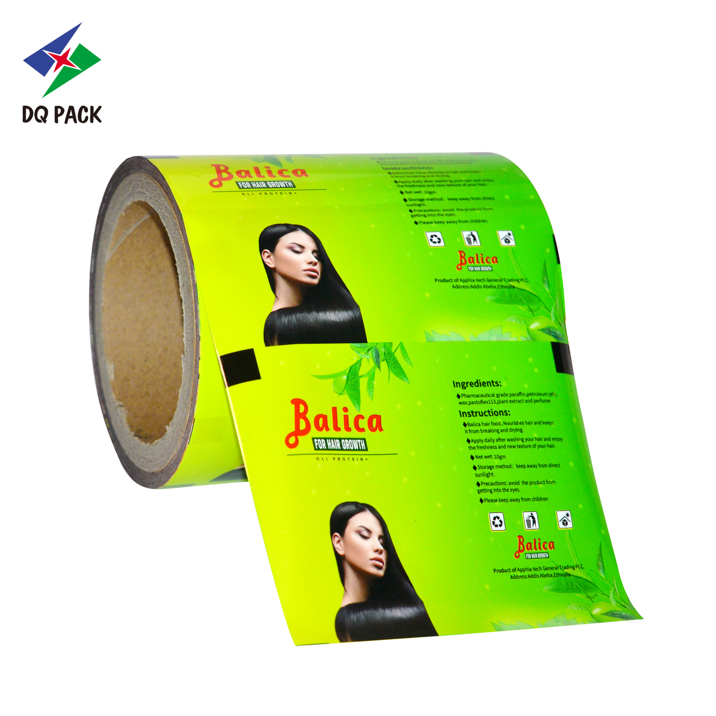 Custom shampoo Film Packaging Plastic Roll Stock for plastic pouch shampoo Film