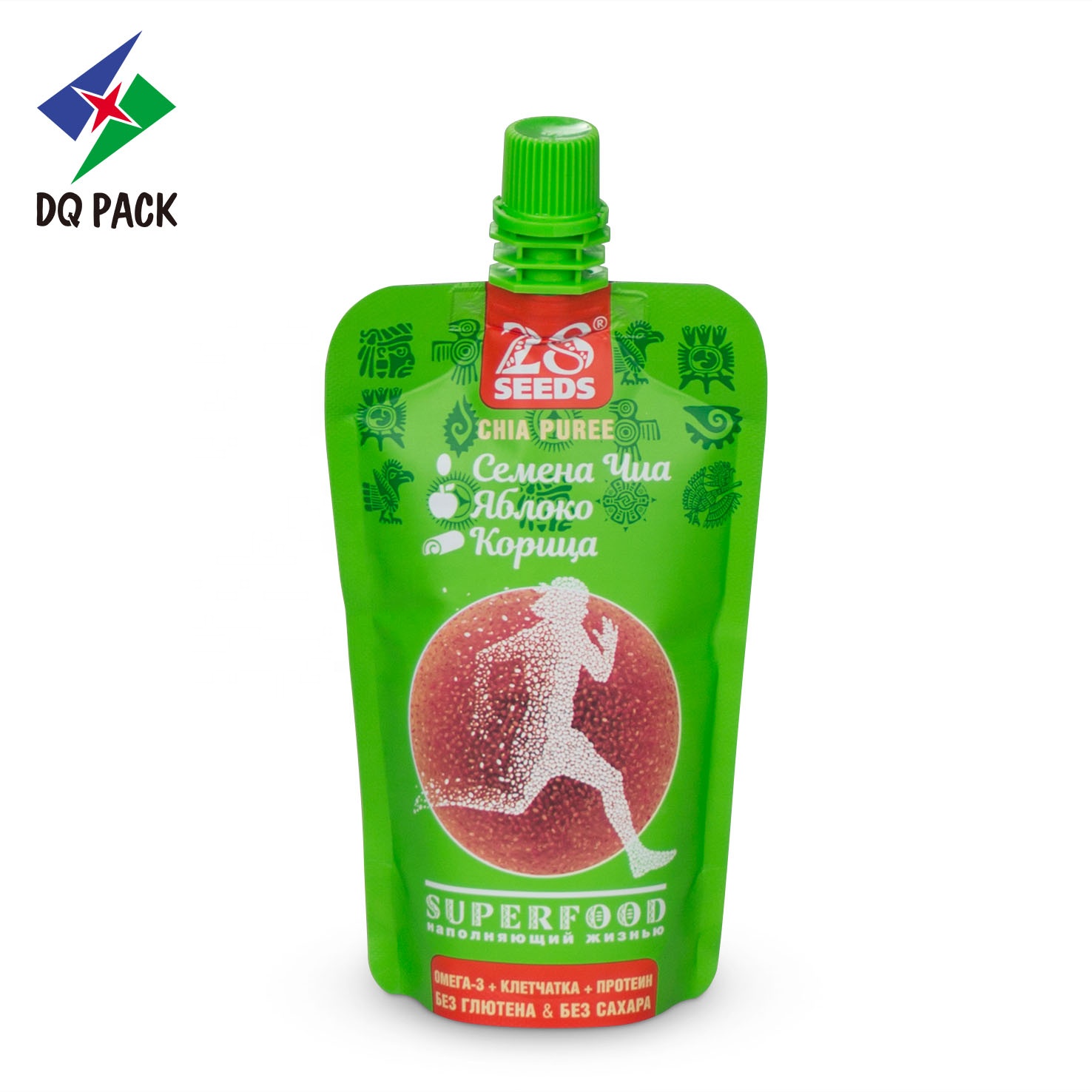 Brand design printed stand up Refillable  BPA free child safe squeeze reusable baby food pouch with spout