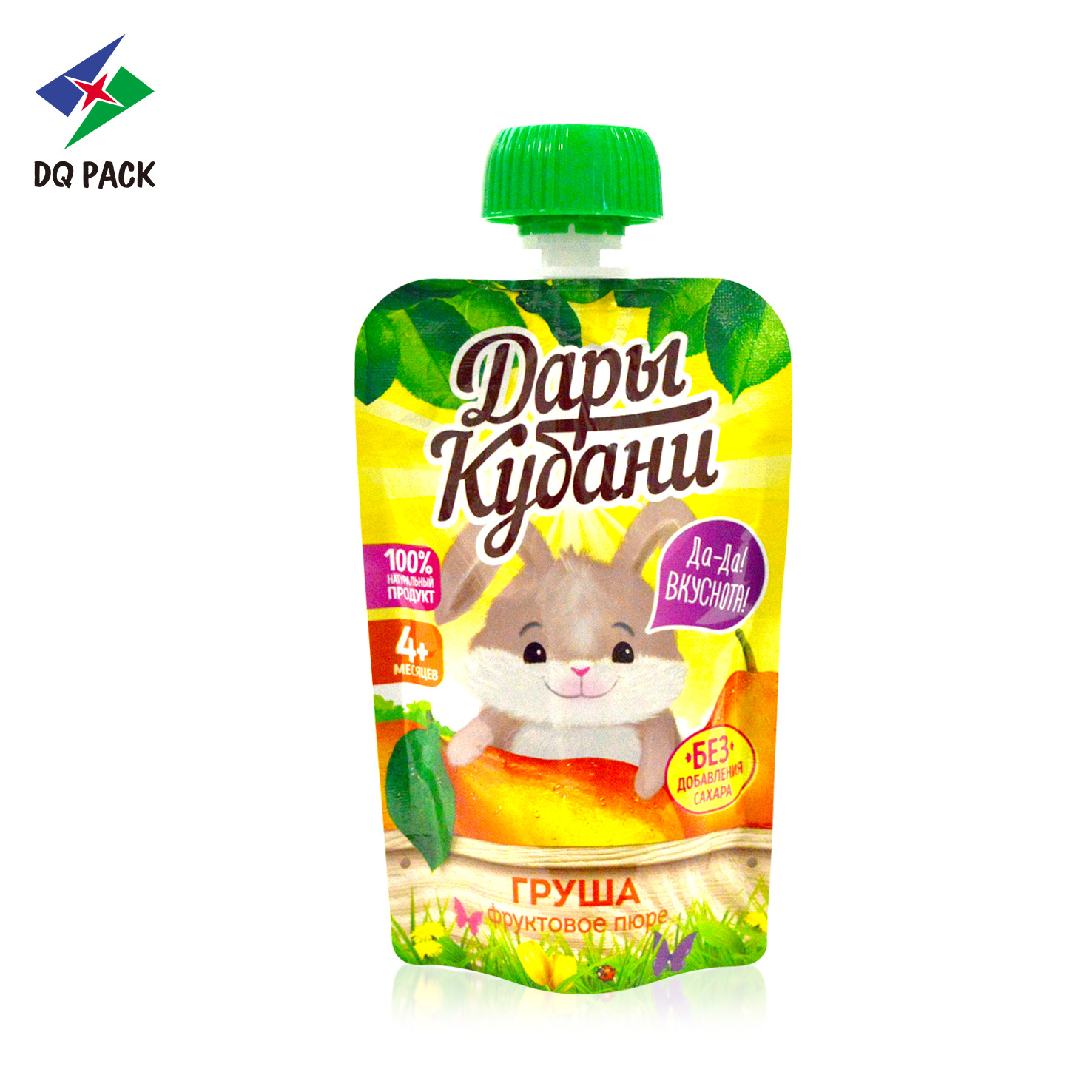 DQ PACK Custom printing and packaging Doypack RUSSIA Spout pouch 90g baby food pouch