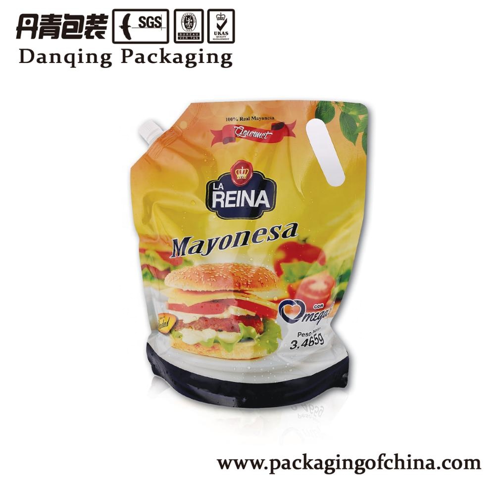 DQ PACK Plastic Reusable Food Pouch With Spout For Seasoning Sauce Packaging