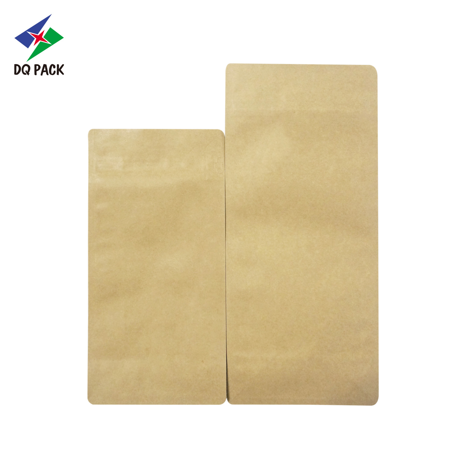 DQ PACK Custom Printed Wholesale Kraft Paper Bag Stand Up Pouch With Zipper