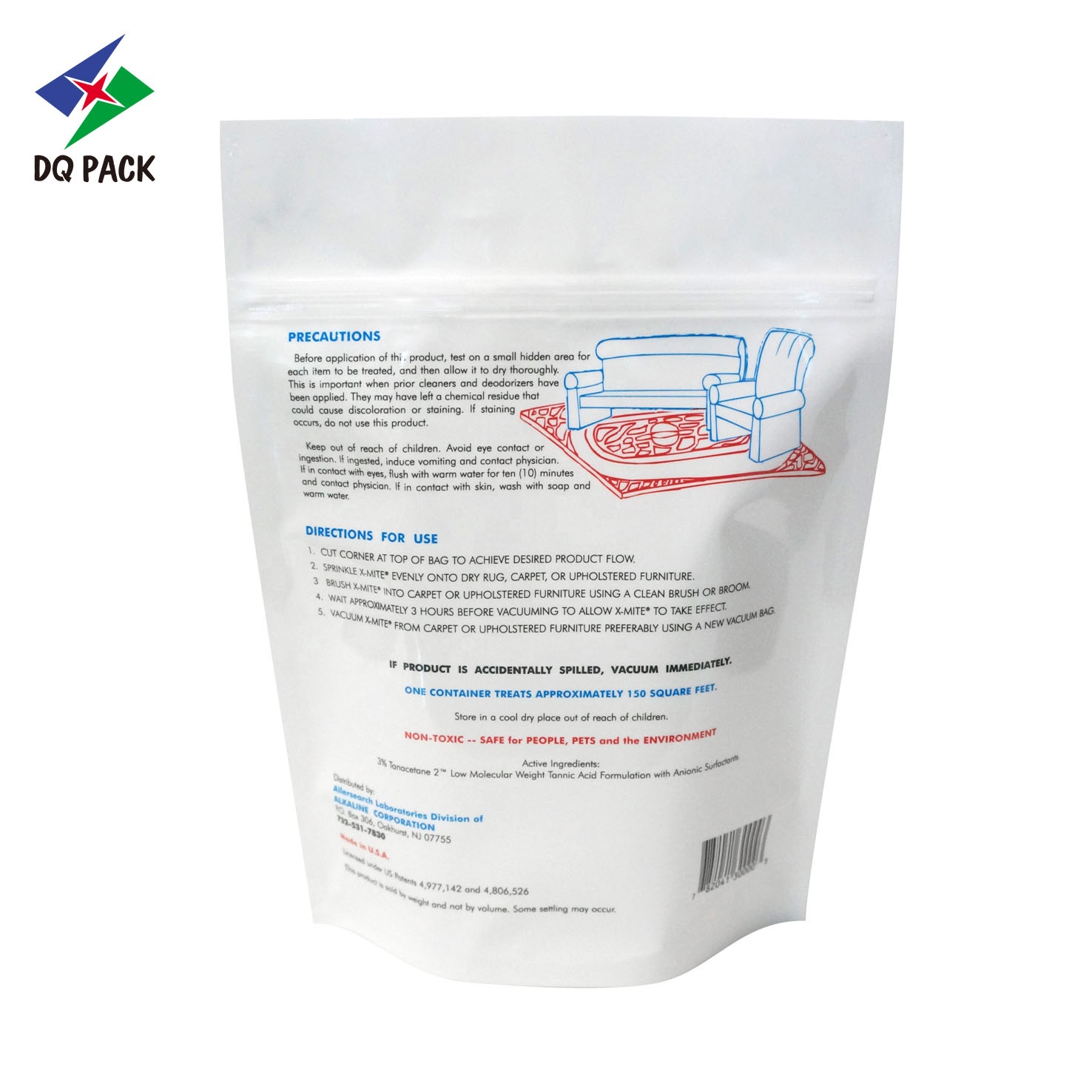 China supplier rice packaging bag with zipper stand up pouch with resealable zipper Food Packaging Bag