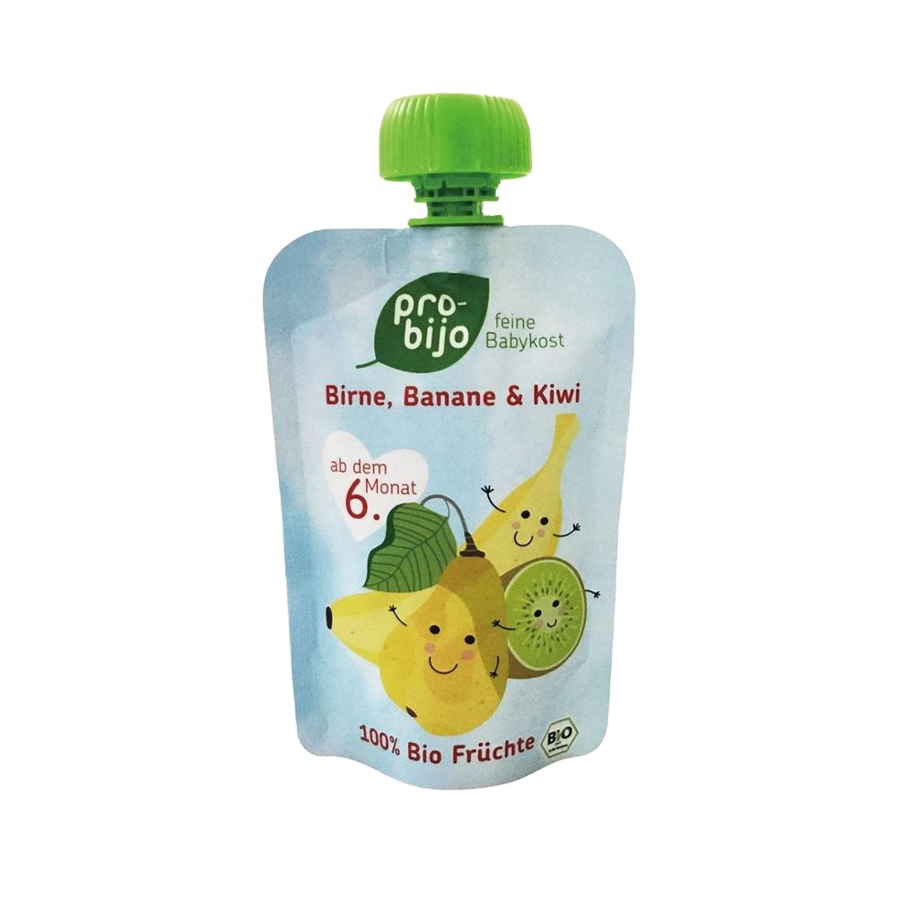 Wholesale Plastic Bags Stand up Pouch Juice Packaging With Spout For Puree Baby Food Packing  Pouch