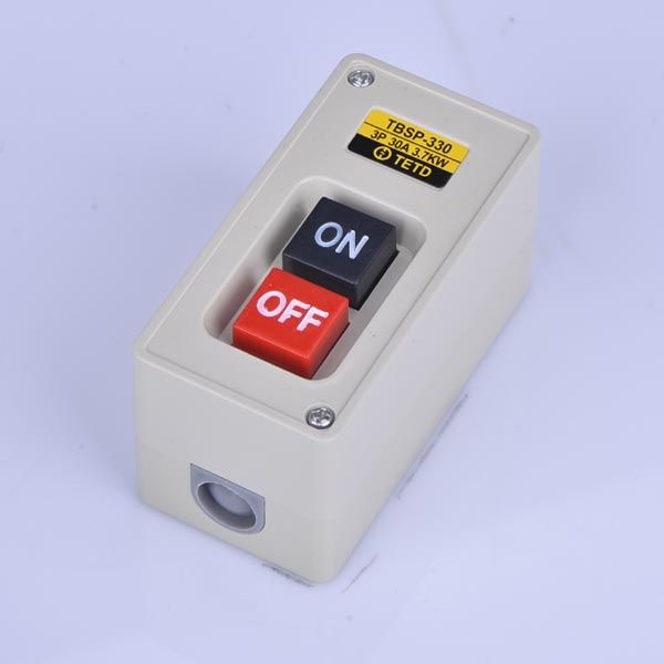 TBSP-330 3 Phase 3.7KW 30A Plastic Power Push Button Pushbutton Control on-off Switch