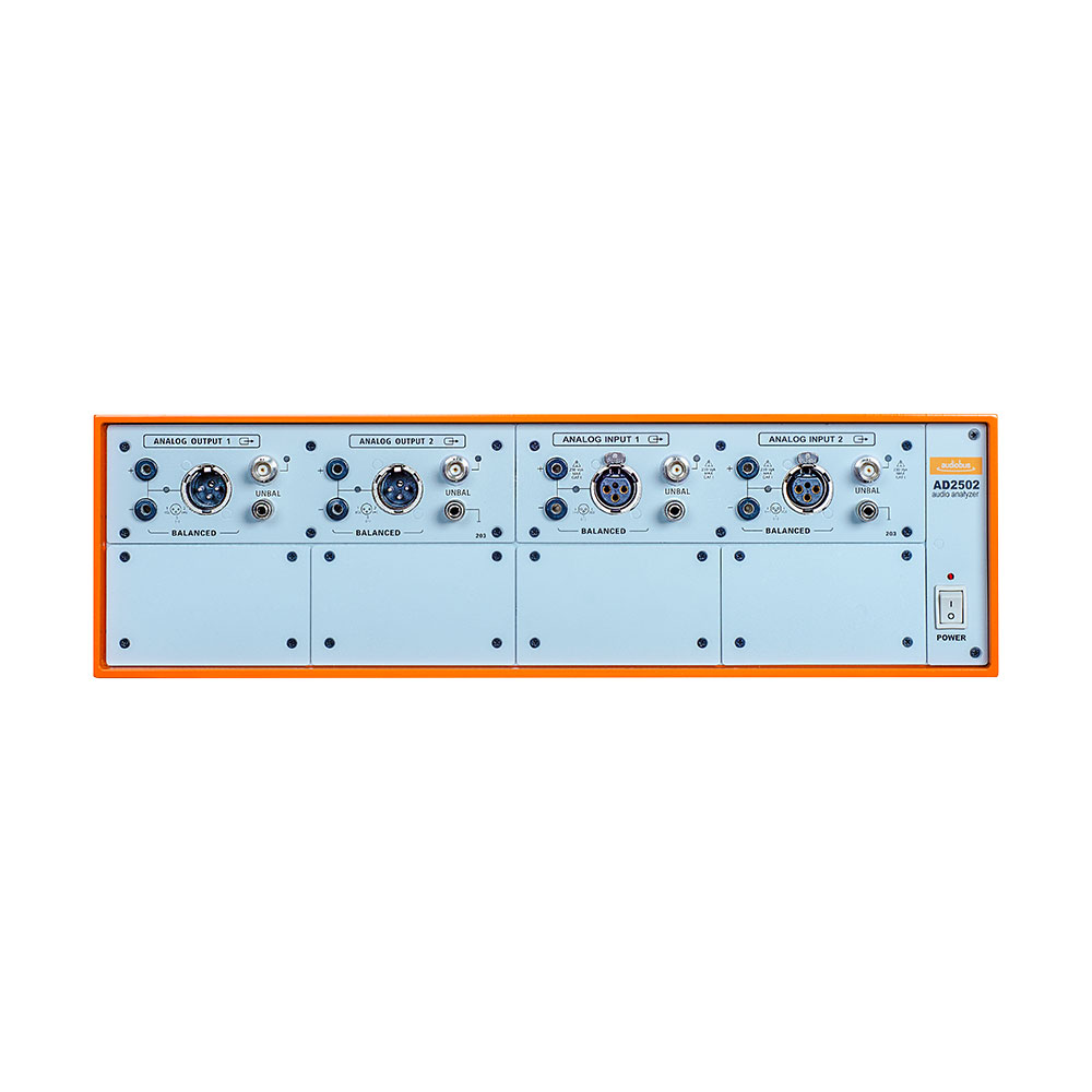 AD2502  Audio Analyzer with rich expansion card slots uch as DSIO, PDM, HDMI, BT DUO and digital interfaces