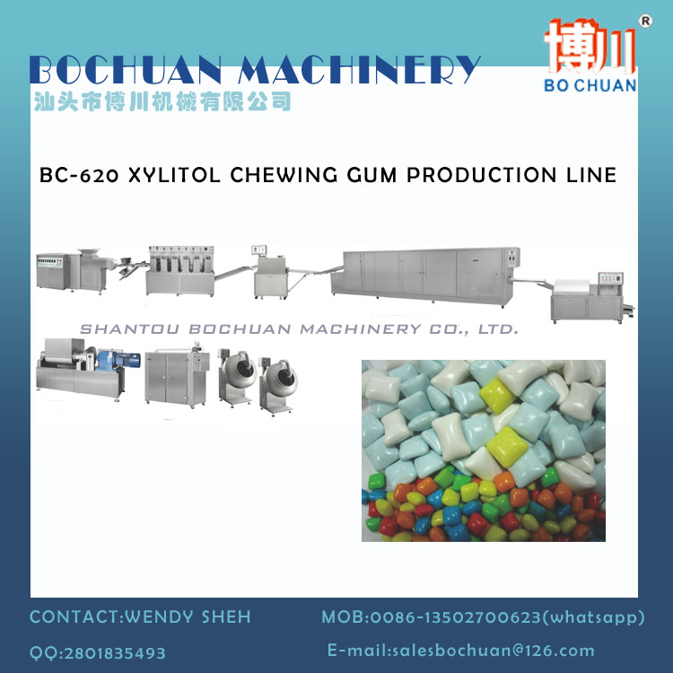 XYLITOL CHEWING GUM MAKING MACHINE CANDY LINE BUBBLE GUM MACHINERY